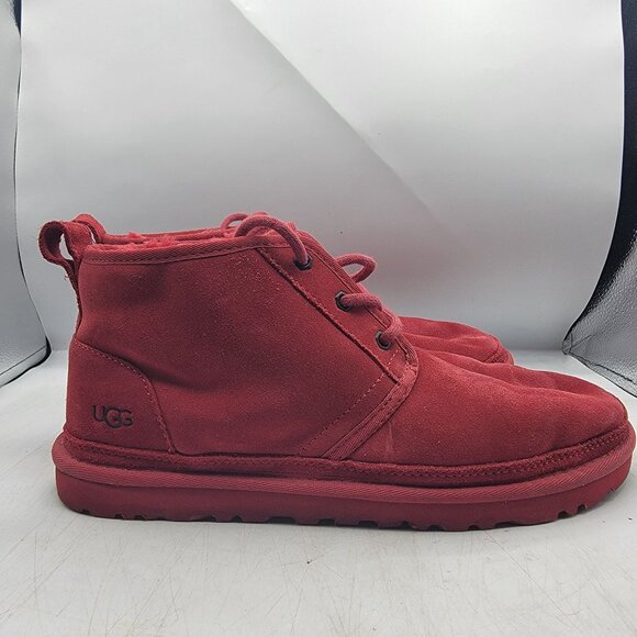 UGG Neumel Mens 10 Red Chukka Boots Lined Warm Casual Outdoors Walking 3236 - Picture 12 of 12